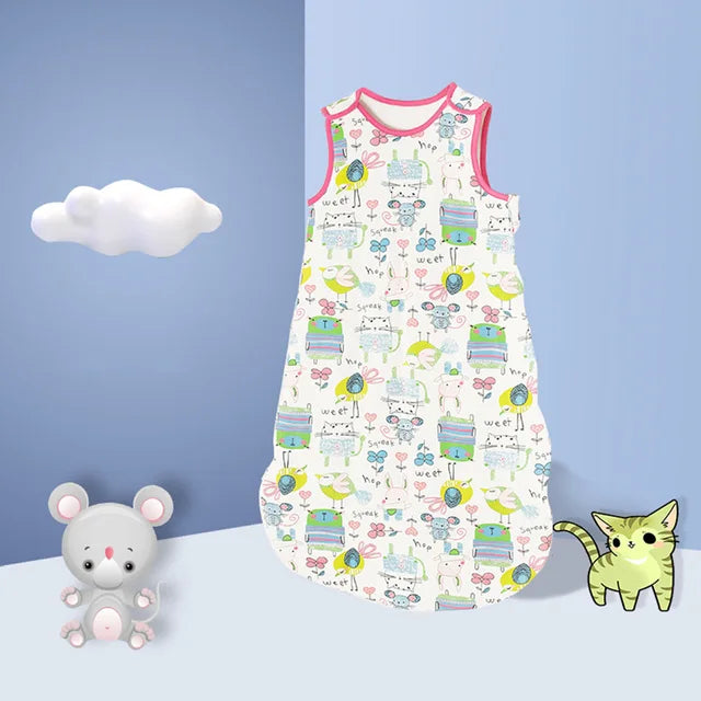 Cotton Swaddle Sleeping Vest – Anti-Kick Padded Sleep Bag for Babies