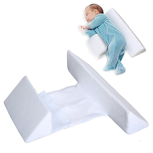 Anti-Roll Side Sleeping Baby Pillow – Removable Head & Waist Support