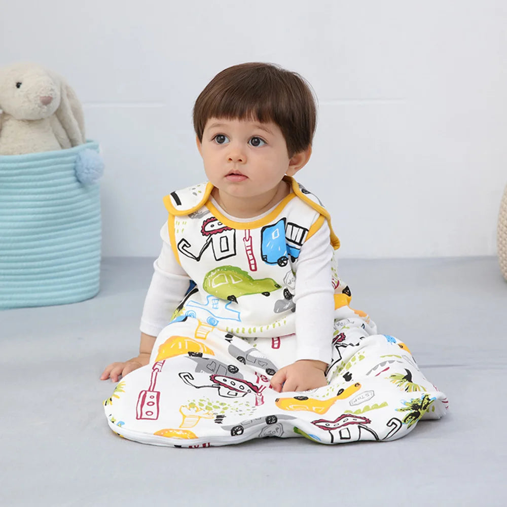 Cotton Swaddle Sleeping Vest – Anti-Kick Padded Sleep Bag for Babies
