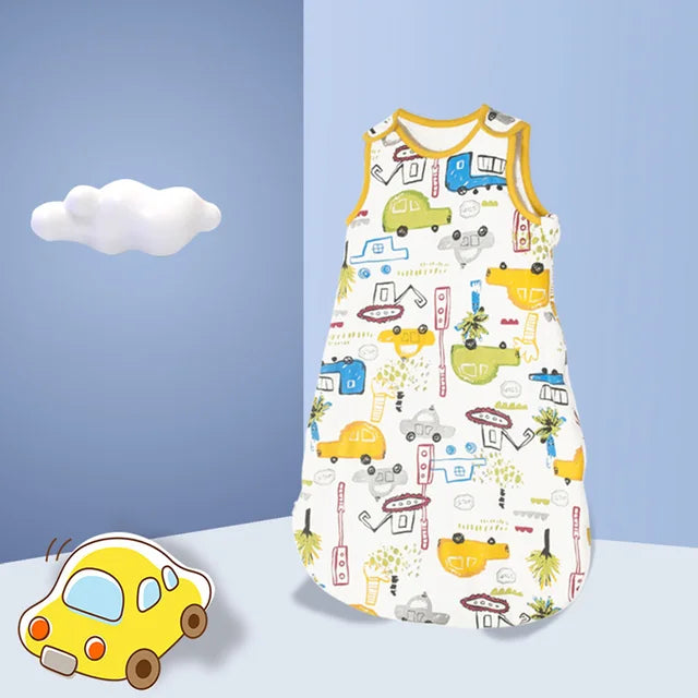 Cotton Swaddle Sleeping Vest – Anti-Kick Padded Sleep Bag for Babies