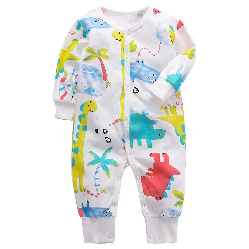 Footed Baby Romper – Long Sleeve Zipper Jumpsuit 0-24M