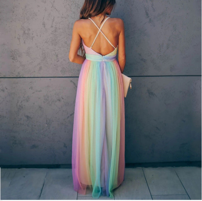 Japanese Style Maternity Photo Dress – Mesh Splicing Short Sleeve Gown
