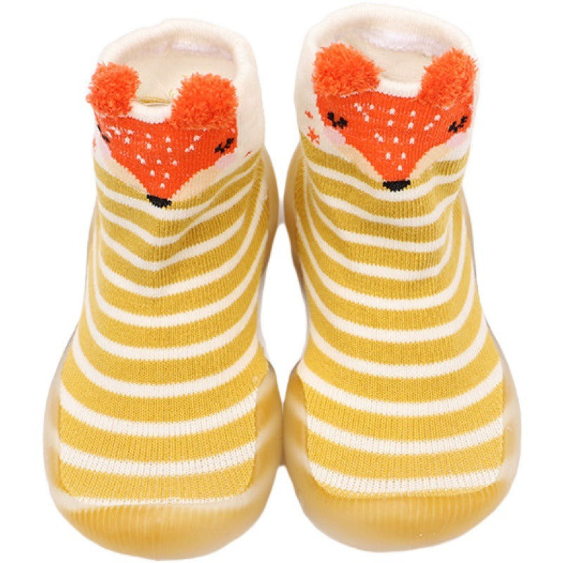 Cartoon Baby Walking Shoes – Soft Sole Anti-Slip Knit Booties