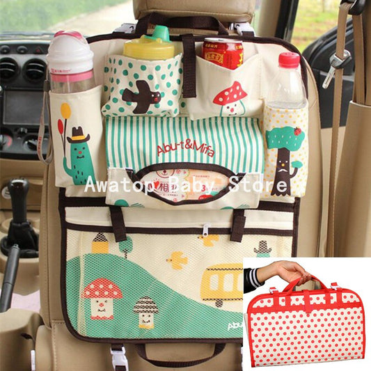 Car Seat Organizer Diaper Bag – Thermal Insulated Baby Storage for Moms