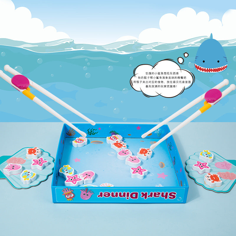 Shark Feeding Game for Kids – Fine Motor & Chopstick Training Toy