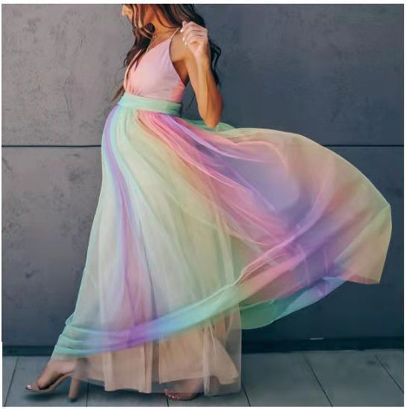 Japanese Style Maternity Photo Dress – Mesh Splicing Short Sleeve Gown