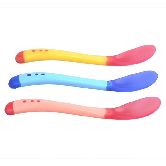3-Piece Silicone Baby Spoon Set – Soft Training Utensils for Self-Feeding