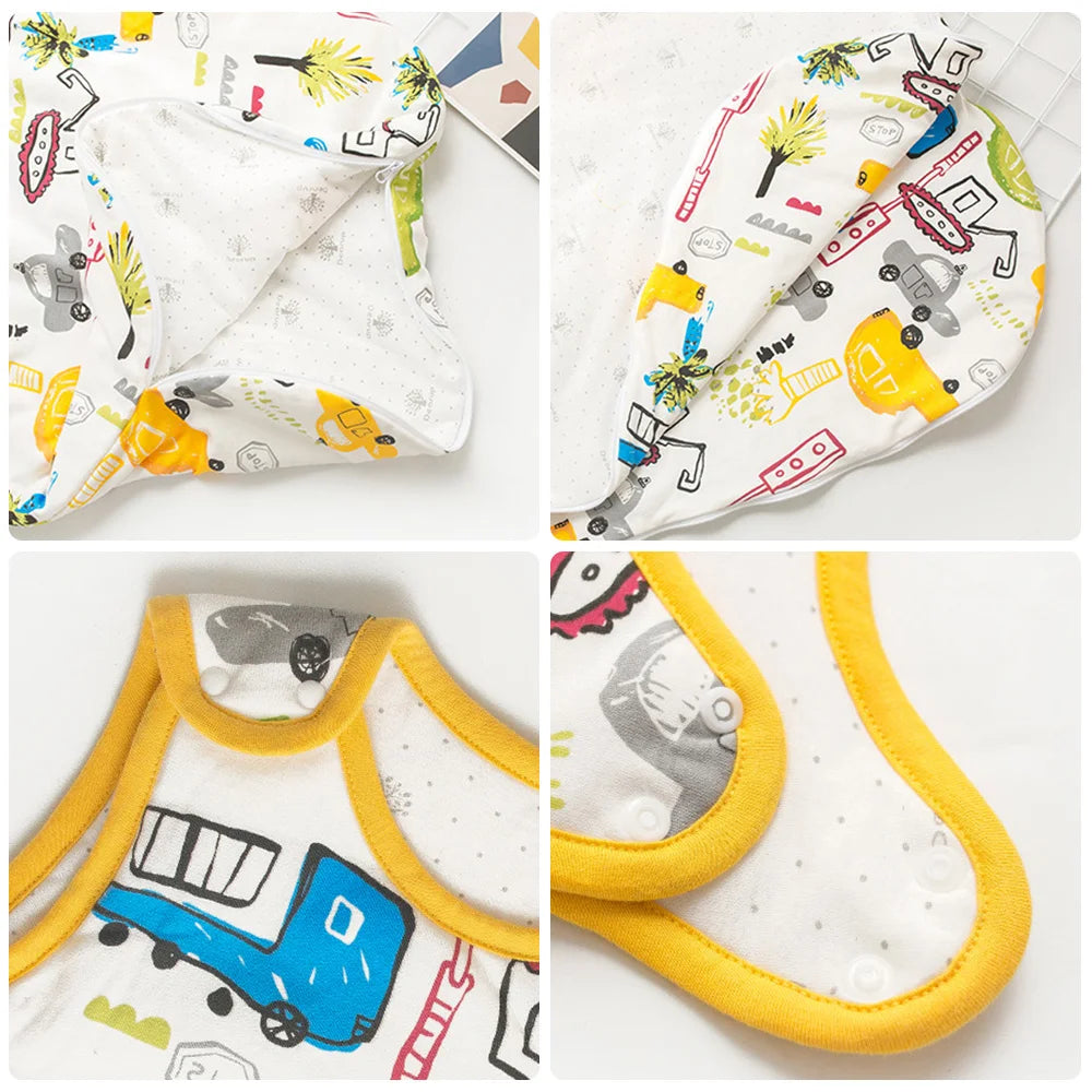 Cotton Swaddle Sleeping Vest – Anti-Kick Padded Sleep Bag for Babies