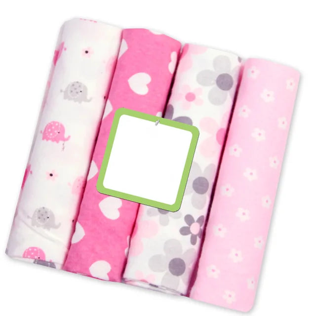 4-Pack Muslin Baby Swaddle Blankets – 100% Cotton Newborn Wrap Set
