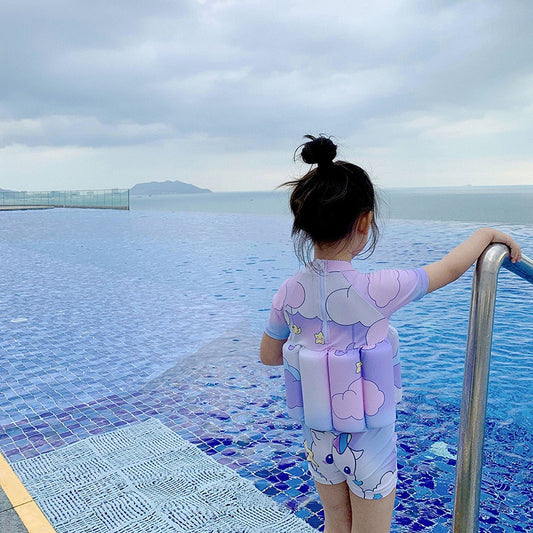 Cartoon Buoyancy Swimsuit – Floating Vest for Girls