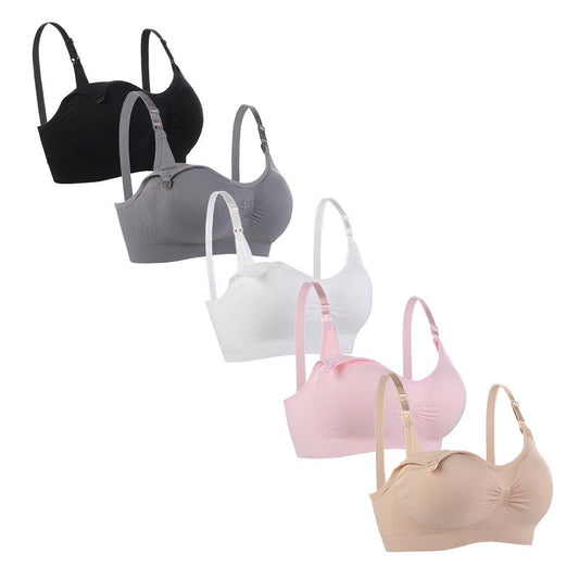 Seamless Nursing Bra – Plus Size Front Buckle Breastfeeding Support