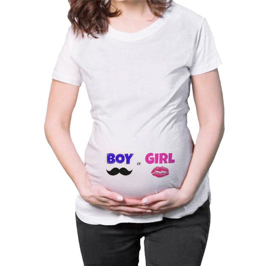 Maternity Letter Print T-Shirt – Short Sleeve Breastfeeding Top for Women