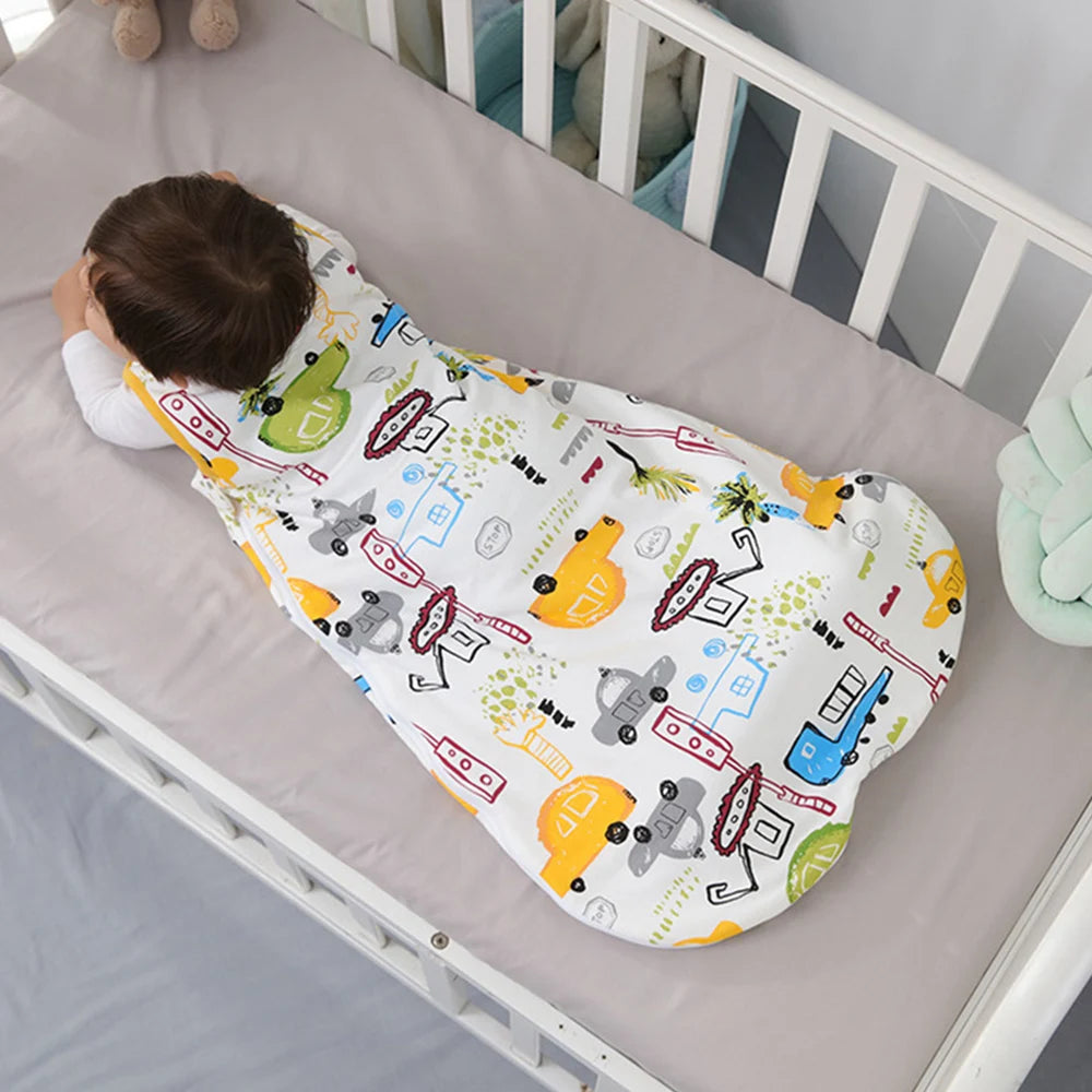 Cotton Swaddle Sleeping Vest – Anti-Kick Padded Sleep Bag for Babies