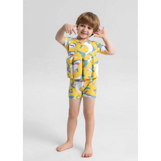 One-Piece Girl Buoyancy Swimsuit – Floating Vest for Kids
