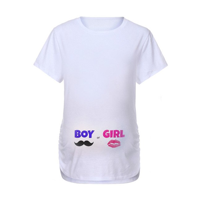 Maternity Letter Print T-Shirt – Short Sleeve Breastfeeding Top for Women