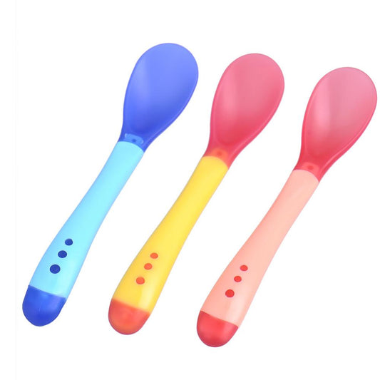 3-Piece Silicone Baby Spoon Set – Soft Training Utensils for Self-Feeding