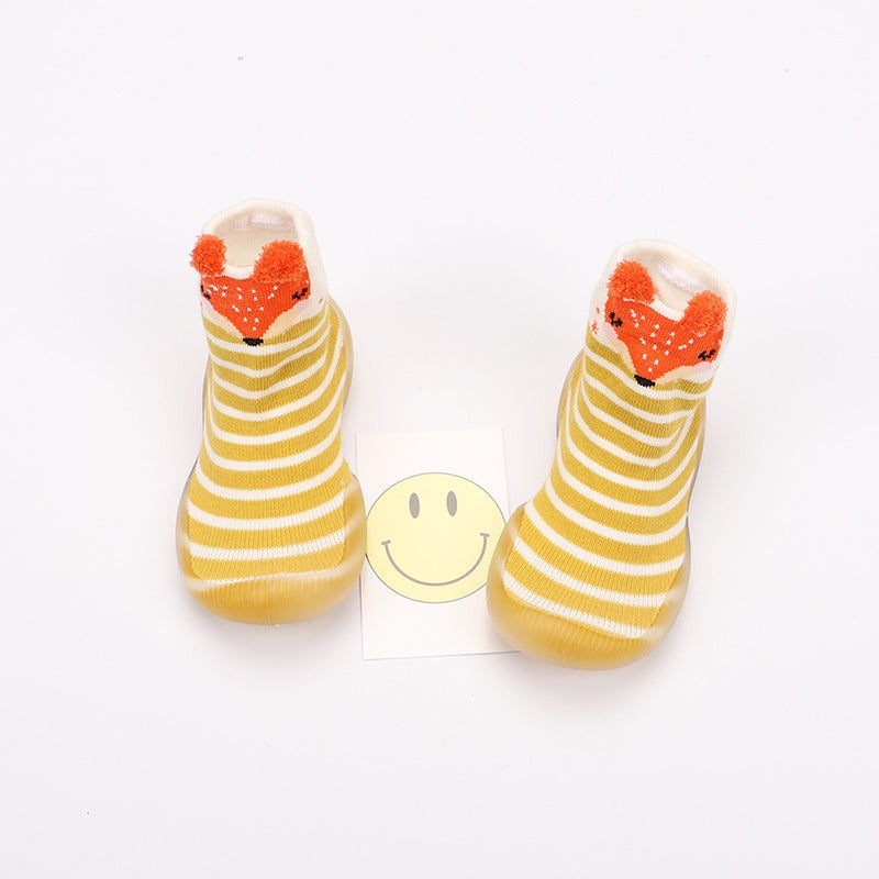 Cartoon Baby Walking Shoes – Soft Sole Anti-Slip Knit Booties