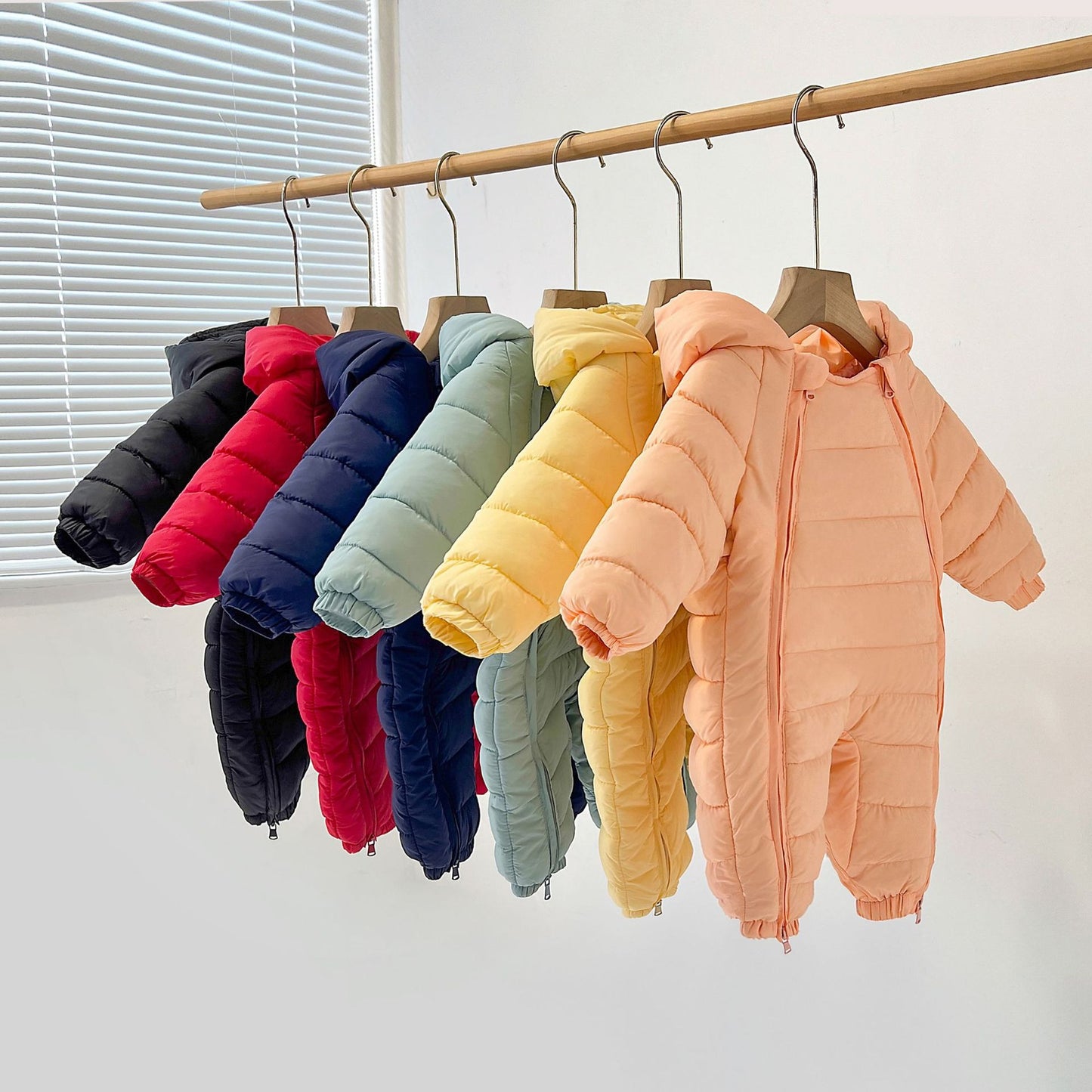 Thick Warm Cotton Baby Jumpsuit – Winter Outdoor Crawling Outfit