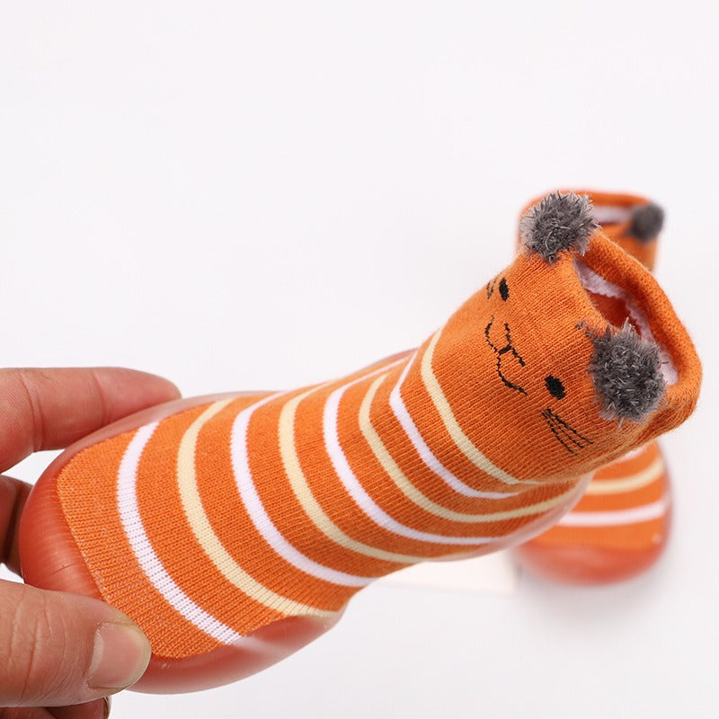 Cartoon Baby Walking Shoes – Soft Sole Anti-Slip Knit Booties