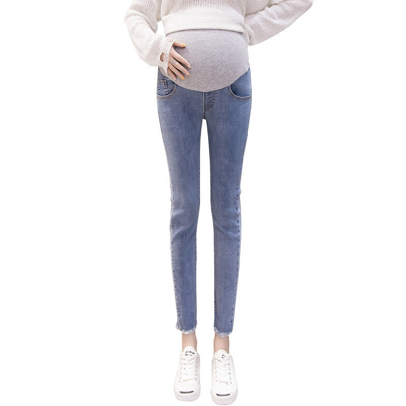 Maternity Denim Cropped Pants – Underbelly Jeans & Casual Leggings