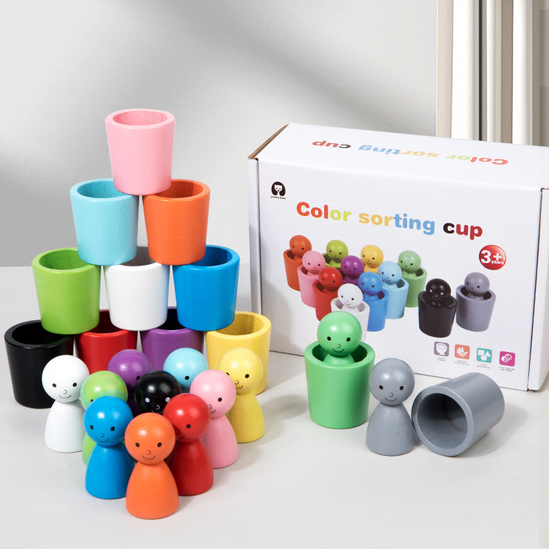 Color Sorting Stacking Cups – Coordination Puzzle Toy for Toddlers