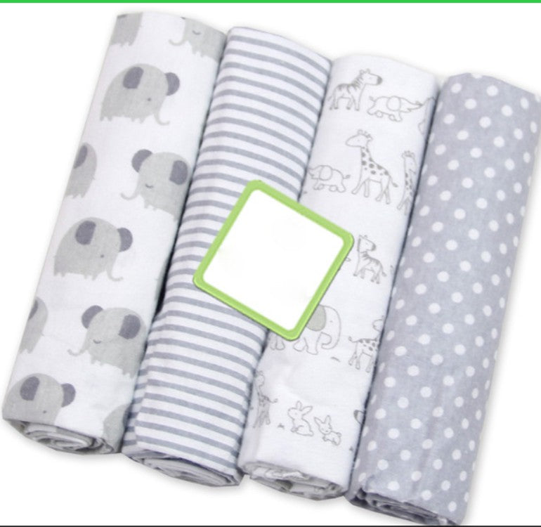 4-Pack Muslin Baby Swaddle Blankets – 100% Cotton Newborn Wrap Set
