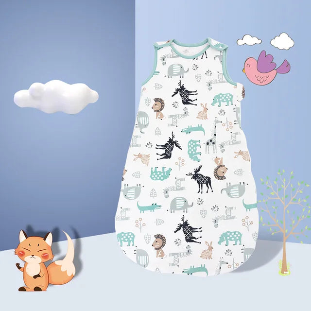 Cotton Swaddle Sleeping Vest – Anti-Kick Padded Sleep Bag for Babies