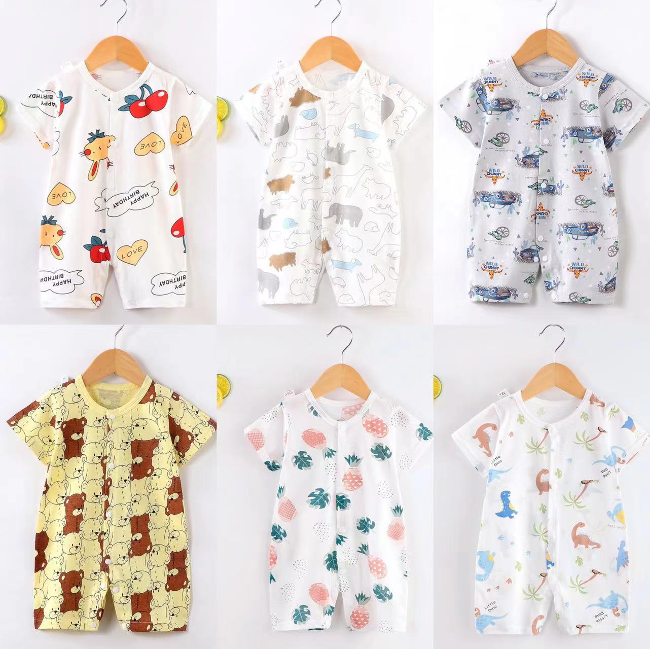 Light Weight Cotton Baby Onesie – Newborn Short Sleeve Summer clothing for baby boy and girl