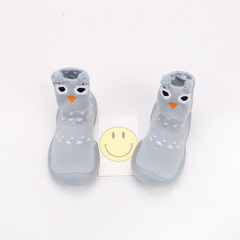 Cartoon Baby Walking Shoes – Soft Sole Anti-Slip Knit Booties