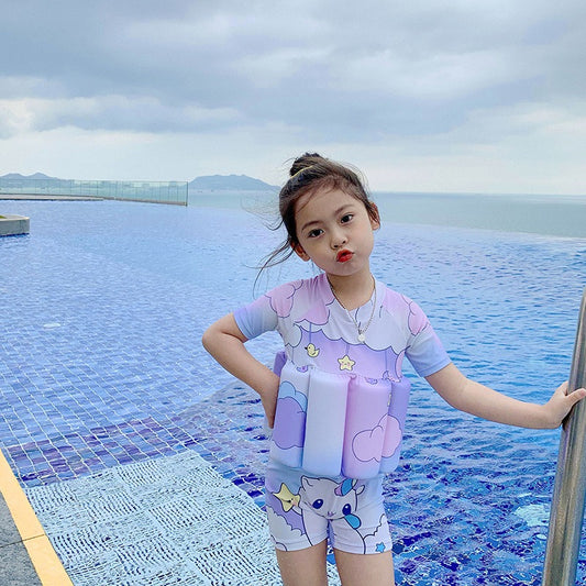 Cartoon Buoyancy Swimsuit – Floating Vest for Girls