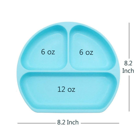 Smiley Face Baby Tableware Set – Silicone Sucker Bowl & Plate for Kids