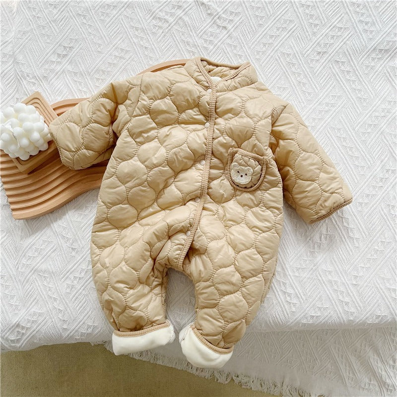 Warm Cotton Baby Romper – 3-12 Months Autumn & Winter One-Piece