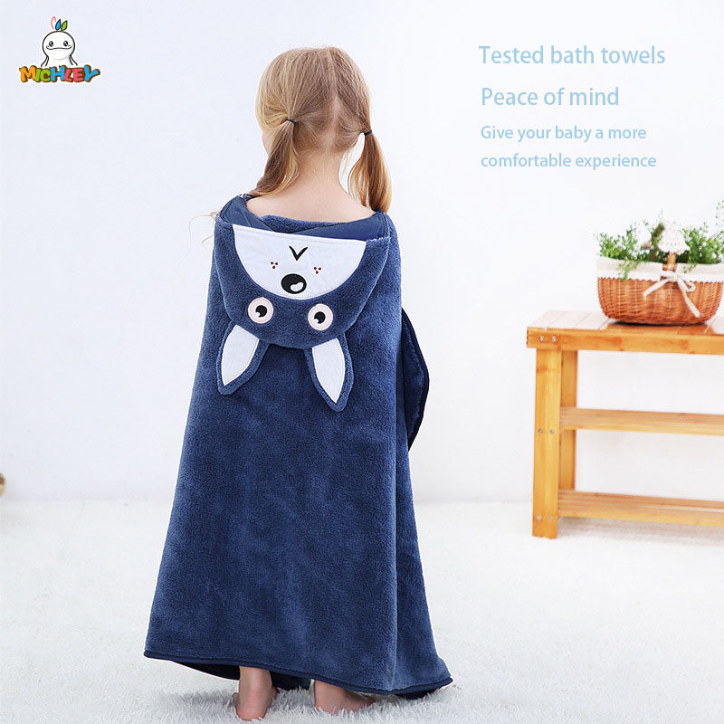 MICHLEY Hooded Baby Towel – Soft Brocade Bath Wrap with Custom Logo