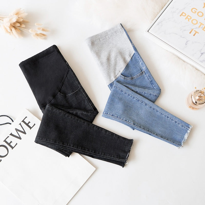 Maternity Denim Cropped Pants – Underbelly Jeans & Casual Leggings