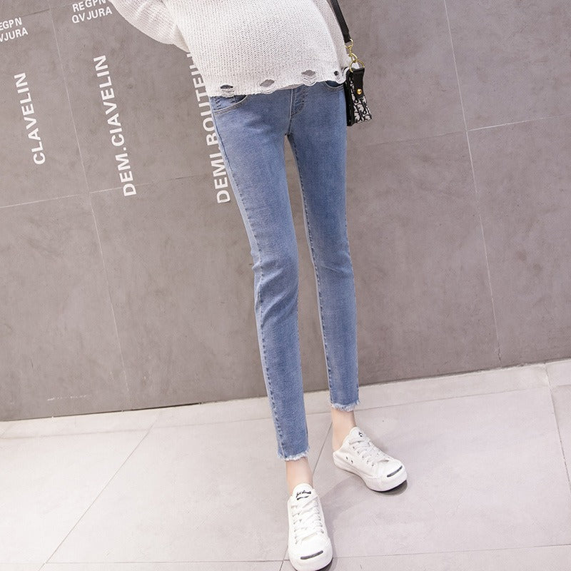 Maternity Denim Cropped Pants – Underbelly Jeans & Casual Leggings